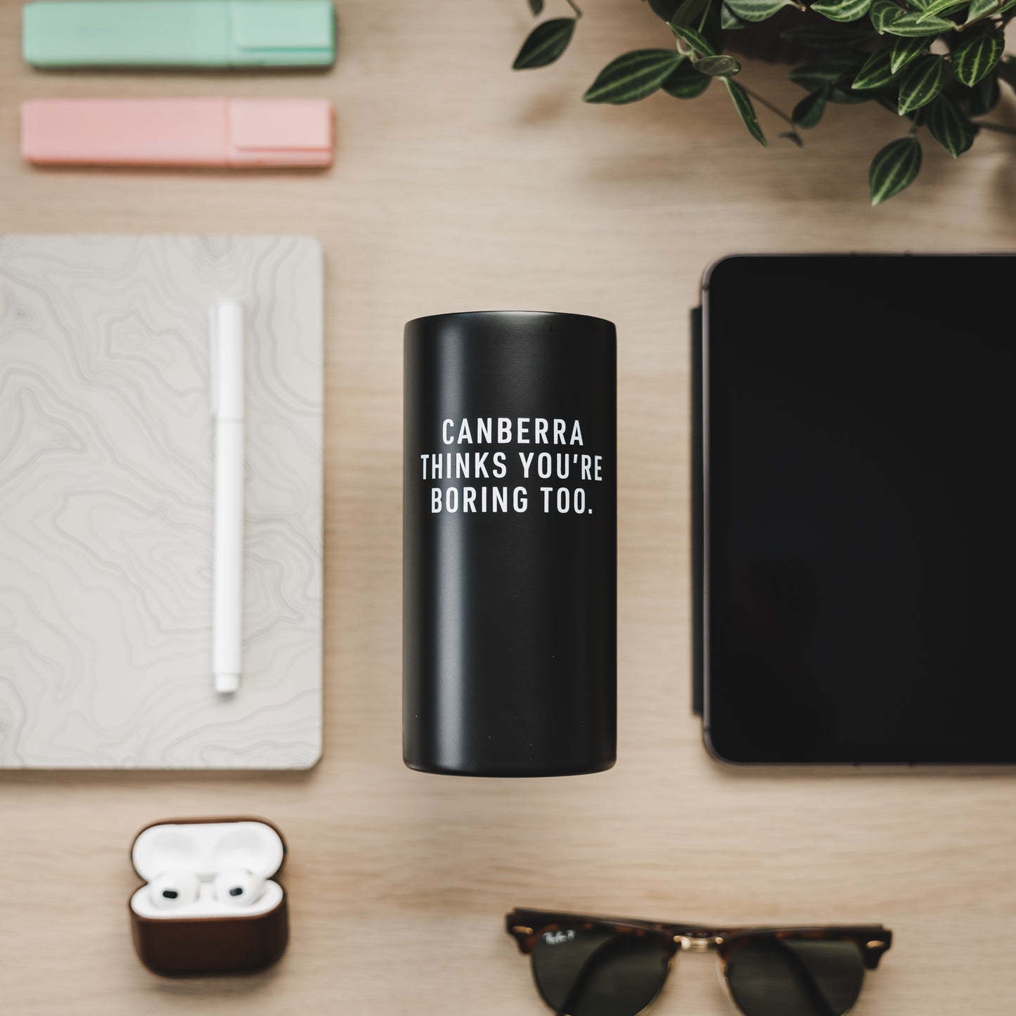 Canberra Thinks You're Boring Too Insulated Drink Bottle/Tumbler